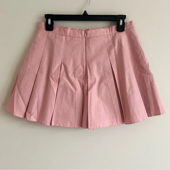 Amanda Uprichard Dixon Skirt in Bloom Pleated Pink Tennis Skirt Medium